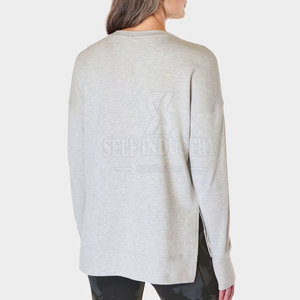 Sudaderas de palangre ajustadas para mujer, Jersey cómodo de algodón 100% para posición de logotipo frontal de invierno - Product Image 5