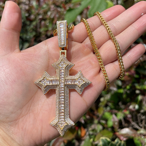 Collar con colgante de moissanita cristiana de Hip Hop, calidad VVS para mujer, joyería fina, regalo de moda, ropa de fiesta de boda, declaración de encanto - Product Image 2