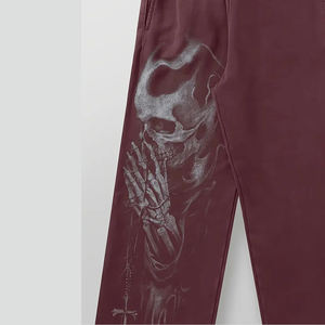 กางเกงวอร์มทรงแบ็กกี้ทรงหลวมผ้าลูกฟูกสำหรับใส่เล่นยิมใส่ได้ทั้งชายและหญิงชุดแฟชั่นบูติกออกแบบได้ตามต้องการ - Product Image 5