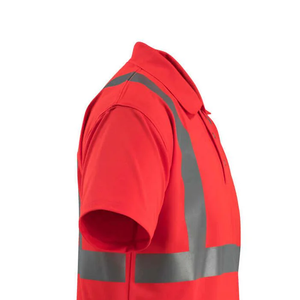 Venta caliente de los hombres Hi Vis Polo Camisetas DE TRABAJO Logotipo personalizado Ropa de seguridad con reflectante Hi Vis Impermeable Hi Vis Polos - Product Image 5