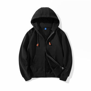 Sweat à capuche vintage surdimensionné lavé à l'acide pour hommes 380 Gsm coton lourd 380 Gsm teint en plaine saison d'hiver sans ficelle - Product Image 2