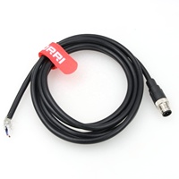 Cable PUR de Señal para Sensor Actuador DRRI M12, Impermeable, Codificado, de 4 Pines, Macho a Hembra, para DeviceNet, IO-Link y Profibus