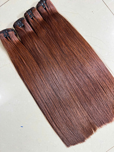 Extensions de cheveux humains vierges Remy vietnamiens de qualité supérieure, double trame, lisses et naturels, cuticules alignées, origine Vietnam, en vrac. - Product Image 2
