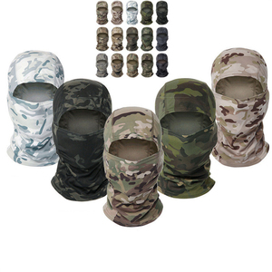 Logotipo personalizado a prueba de viento sombreros de punto de cara completa Skimask personalizado hombres cálido lana pasamontañas bordado sombreros de invierno de Punto 3 agujeros SkiMask - Product Image 3