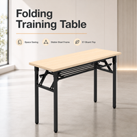 Table de conférence pliable pour salle de séminaire, en panneau de particules E1 de 25 mm avec plateau en mélamine, structure en acier, gain de place, pour école et bureau