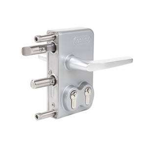 ล็อคกระบอกสูบคู่ D1 locinox ldkz บนโปรไฟล์60x60มม.-เงิน - Product Image 1