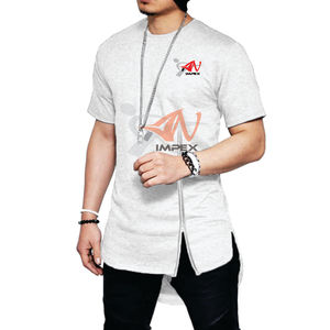 High Quality <b>Men's</b> Side Zipper T-<b>Shirt</b> Custom Material Custom Printing Logo Flexible <b>for</b> Summer - Product Image 1