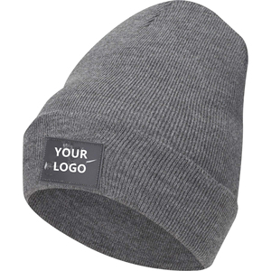 Gorro de punto con puños, cálido, suave y acogedor, forrado de lana, ajustable, elegante, para exteriores, para clima frío - Product Image 1