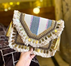 Superior Boho Chic Banjara Clutch <b>Bag</b> with Vibrant Beadwork and Embroidery Ideal for Bohemian Fashion and Special Events - Product Image 3
