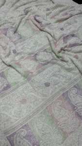 Élégant de haute qualité traditionnel doux viscose Georgette Saree sans rides lourd Jaal Lucknowi Chikan travail embelli indien - Product Image 2