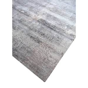 Alfombra Kavi Gris y Negra Anudada a Mano de Lana y Seda de Bambú con Patrón Abstracto, Colección Afterglow para Uso Doméstico - Eskm-03 - Product Image 2