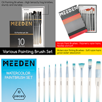 MEEDEN – ensemble de peinture artistique de luxe tout-en-un avec chevalet français, 96 Tubes de peinture, ensembles de pinceaux, toile tendue et panneaux, 147 pièces