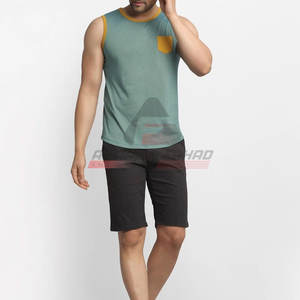 Camiseta sin Mangas para Hombre de Secado Rápido, Tejida, Transpirable, 100% Algodón, Servicio Personalizado OEM, Precio Bajo, Venta al Por Mayor - Product Image 5