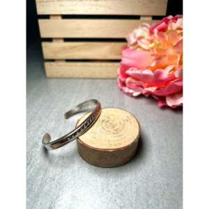 Navajo Handmade 14k Gold & Sterling <b>Silver</b> <b>Cuff</b> <b>Bracelet</b> Cultural Collectible Jewelry - Product Image 2