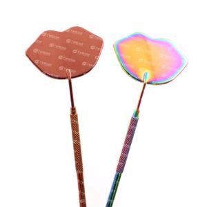 Acier inoxydable de haute qualité belles extensions de cils en forme de papillon grande poignée pointe carrée toutes les couleurs fibre de vente chaude - Product Image 5