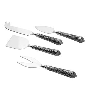 Antique Floral Embossed Handle Stainless Steel <b>Cheese</b> <b>Knives</b> <b>Set</b> in Affordable Rate For Kitchen Restaurant Hotel Usage - Product Image 3