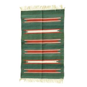 Premium Quality 100% Cotton Runner Rugs Hand Braided and Embroidered Jacquard Technique with Abstract Pattern for Living Room - Product Image 1