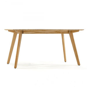 Table à manger en teck en bois de couleur naturelle avec 4 chaises pour restaurant ou hôtel - Product Image 5