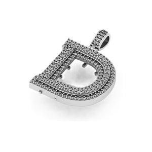 Trendy Hip Hop Custom Iced Initial Alphabet <b>Letter</b> Pendant 925 Silver Gold plated Lab Grown Diamond Necklace Unisex Fine Jewelry - Product Image 1