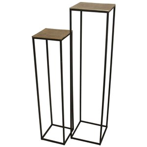 ชุดเสาเหล็กอลูมิเนียมด้านบนสูงราคาถูกสไตล์นอร์ดิก2ชิ้นตกแต่งด้วยทองเหลืองโบราณสำหรับห้องนั่งเล่นและห้องนอน - Product Image 1