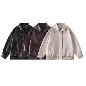 Casual Clothing Men Solid Red PU <b>Leather</b> <b>Jacket</b> <b>Biker</b> Sports Outdoor <b>Jackets</b> With Metal Silver Zipper and Buttons - Product Image 4