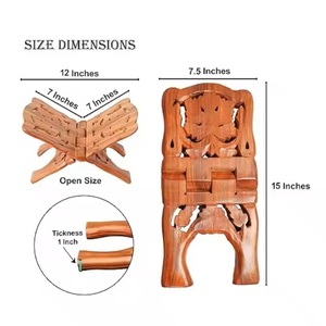 ที่ใส่หนังสือไบเบิลด้ามไม้พับได้มีฐานตั้งสำหรับอ่านหนังสือศักดิ์สิทธิ์ - Product Image 2