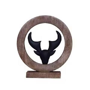 Rustic Festive Metal Table <b>Decor</b> <b>Christmas</b> <b>Reindeer</b> With Holiday Theme For Dinner Table Setup - Product Image 1