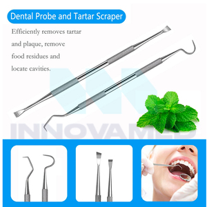Service léger OEM ODM Instruments d'hygiène dentaire manuels en acier inoxydable certifiés CE Logo personnalisé Oral de haute qualité - Product Image 3