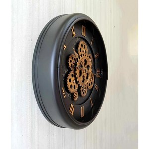 Horloge Murale Vintage Rustique Design de Haute Qualité en Bois, Forme Ronde, Look Élégant, Fournitures de Décoration pour Maison et Hôtel - Product Image 3