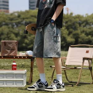 2025 Premium hommes 100% coton Denim Shorts conception personnalisée avec Style Hip Hop respirant Stonewashed été nouveau Shorts - Product Image 3