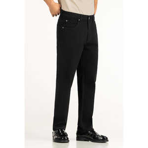 กางเกงยีนส์วินเทจทรงสลิมฟิตสำหรับฤดูหนาว รุ่น MN-JNS-SS26-005 ผ้ายีนส์สโตนวอช แต่งกระดุม ทรงขากว้างแบบดินสอ สีเข้มหลากสี - Product Image 4