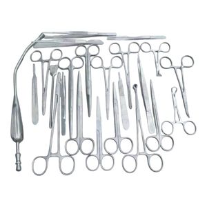JUEGO DE 23 PCS DE INSTRUMENTOS QUIRÚRGICOS DE CIRUGÍA GENERAL VETERINARIA. - Product Image 1