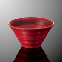HORECA Bol à ramen Fournitures pour restaurants japonais Bol à nouilles noir et rouge Fabriqué au Japon Plats en mélamine de haute qualité OEM personnalisé