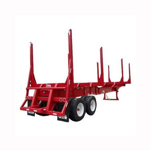 Remorque forestière à grumes avec grue grappin chargeuse pour chargement et déchargement efficaces du bois dans les zones boisées - Product Image 2