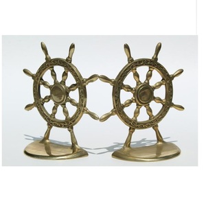 Metal Globe Nautical Book Ends Silver Nautical Bookends <b>Desk</b> <b>Organizers</b> and Office Decorative Supplies Bookends - Product Image 3