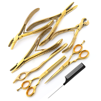 Kit d'outils pour extensions capillaires en acier inoxydable japonais, dernière conception, micro-boucles, coupe-keratine, Yaki Body Wave, Fumi Loose Wave