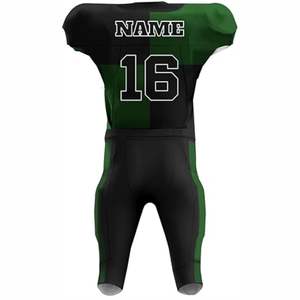 Prix de gros, uniforme de football américain personnalisable, respirant, évacuant l'humidité, 100% polyester, manches courtes, ensembles unisexes pour adultes - Product Image 3