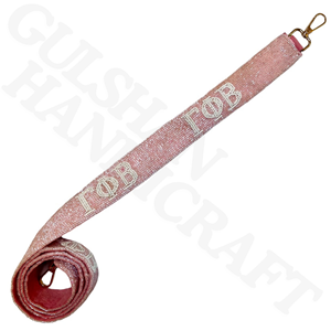 Kappa Alpha Theta Beaded Purse Strap Handmade Black & Gold Adjustable Seed Bead Bag Strap for Sorority Events, Game Day Everyday - Product Image 2