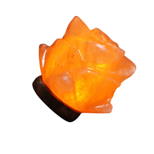 Lámpara de sal del Himalaya ecológica, interruptor atenuador de estilo Rosa tallada, artesanías naturales, tamaño personalizable, Color - Product Image 3