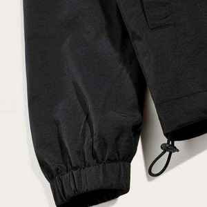 Chaqueta cortavientos de último diseño más vendida para hombre, chaqueta cortavientos de hombre con logotipo personalizado de Color sólido, corte y costura 2025 - Product Image 5