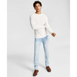 INC International Concepts Maglione girocollo da uomo Tucker Marrone X-Large Maglia invernale con maniche lunghe e stampa fantasia - Product Image 1