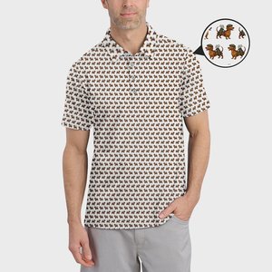 Polo de Golf de Secado Rápido para Hombre, Manga Corta, Ajuste Deportivo, Absorbe la Humedad, con Logotipo de Animal Divertido Personalizado, Impresión Digital - Product Image 1