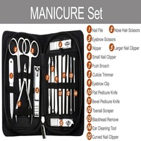 Kit de manucure 16 en 1 Kit de manucure professionnel en acier inoxydable