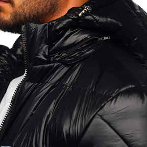 Veste matelassée pour hommes de haute qualité pour l'hiver par temps froid, veste Premium remplie de coton à conception de bulles de grande taille - Product Image 6