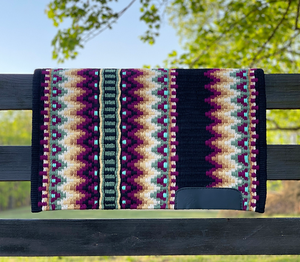 Couverture de selle Western Show Horse Design néo-zélandais Couverture de selle en laine faite à la main Top Tapis de selle en laine Taille - Product Image 4