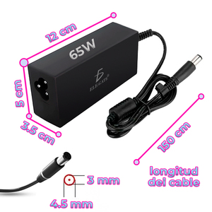 Caricabatterie per Laptop Dell 65W 3.34A 19.5V 4.01.7mm, Adattatore AC Compatibile per Laptop - Product Image 4