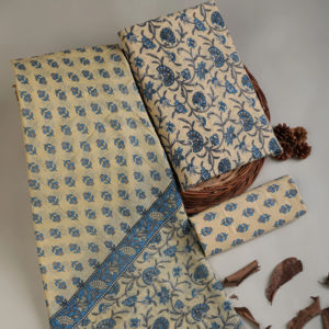 Ensemble de costume pour femme en coton pur non cousu de haute qualité, collection été, imprimé en bloc, élégant, léger, tissu imprimé - Product Image 1