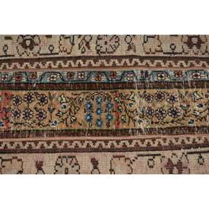 พรมขนสัตว์สไตล์ตุรกีทำด้วยมือ3.9ft 2.1ชิ้นแบบคลาสสิกงานเย็บปะสี่เหลี่ยมสำหรับห้องนั่งเล่นห้องนอนห้องโถงห้องโถงน้ำยาง - Product Image 5