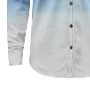 Chemise en jean bleu décontractée pour homme, coupe slim classique, chemise en jean tendance pour homme, style rétro, manches longues - Product Image 4