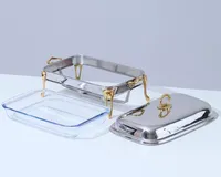 Casserole isotherme en acier inoxydable durable pour usage domestique et commercial, écologique, avec couvercle, moderne et luxueuse, lavage à la main uniquement